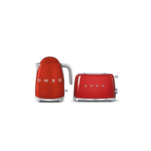 Smeg (Red) Smeg Bundle Set KLF03 Kettle & TSF01 2 Slice Toaster