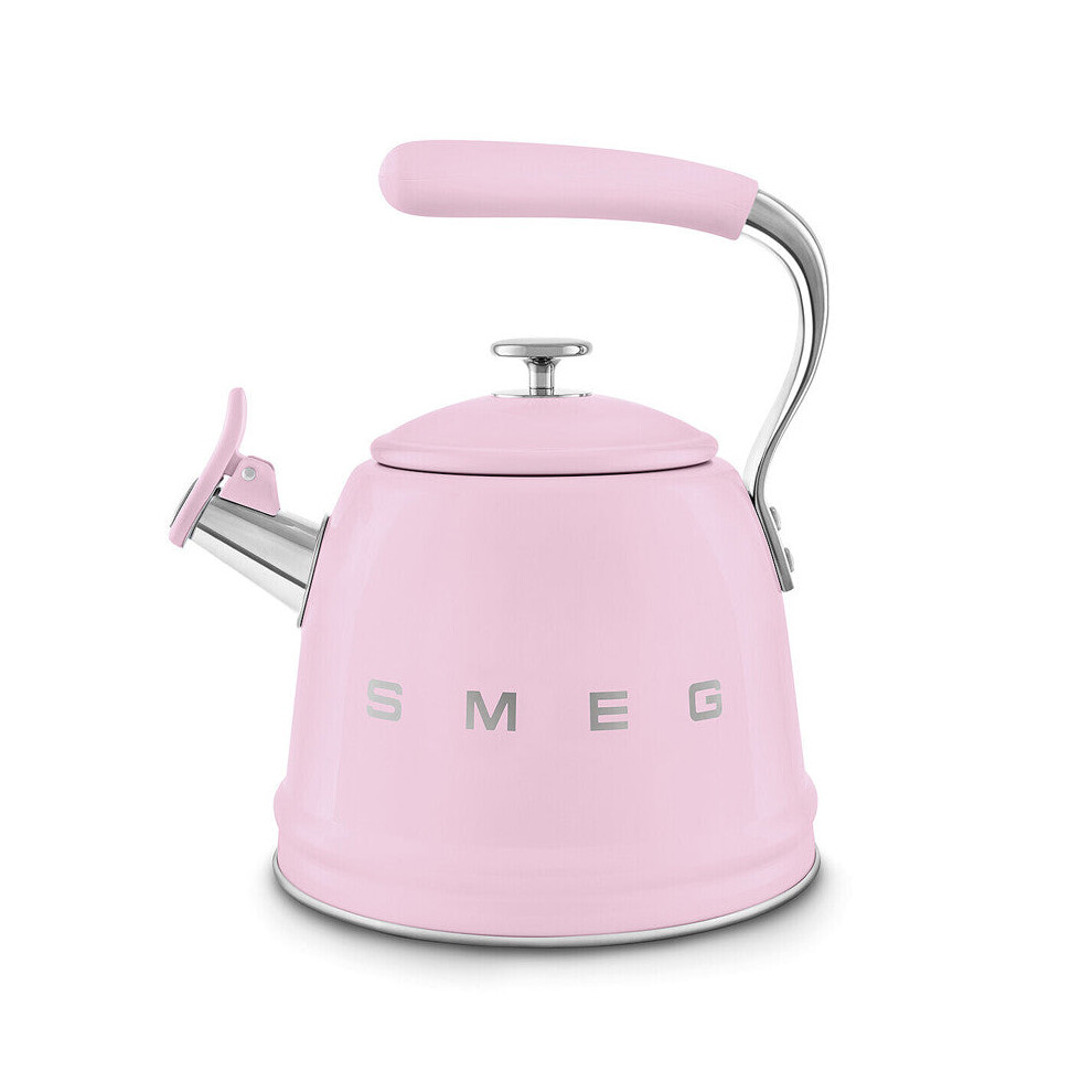 Smeg (Pink) Wkf01 Retro Stovetop Whistling Kettle