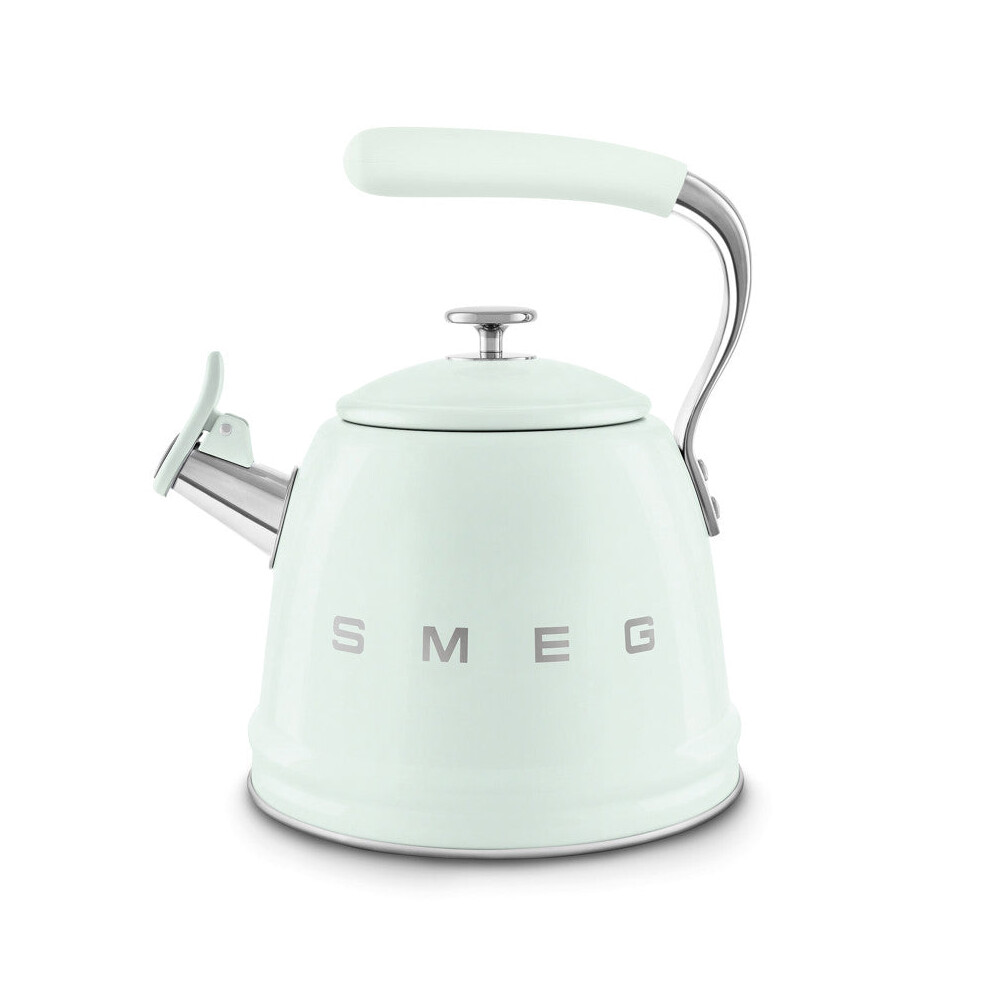 Smeg (Pastel Green) Wkf01 Retro Stovetop Whistling Kettle