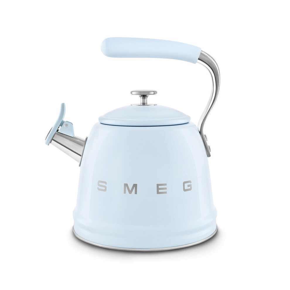 Smeg (Pale Blue) Wkf01 Retro Stovetop Whistling Kettle