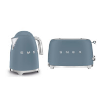 (Storm Blue) Smeg Matte Bundle Set KLF03 Kettle & TSF01 2 Slice Toaster