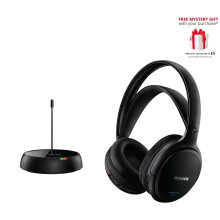 Philips Wireless Over-Ear TV Headphones, Black - SHC5200M2/12 - Free Gift RRP 10!