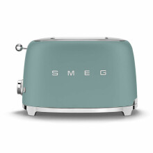 (Emerald Green) Smeg TSF01 Retro Matte Style 2 Slice Toaster