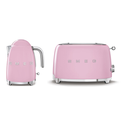 Smeg (Pink) Smeg Bundle Set KLF03 Kettle & TSF01 2 Slice Toaster