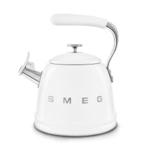 (White) Smeg WKF01 Retro Stovetop Whistling Kettle