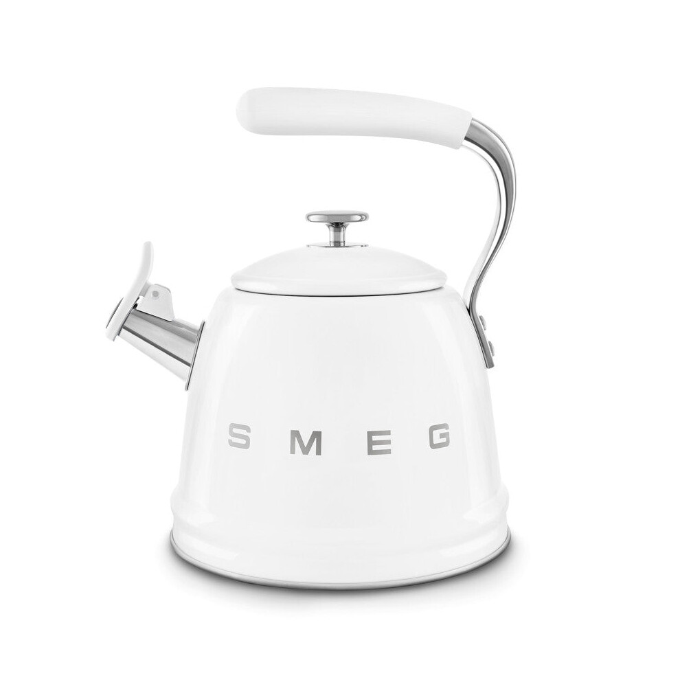 Smeg Unisex White Wkf01 Wkf01 Retro Stovetop Whistling Kettle In - Image 4