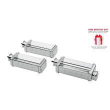 Smeg SMPC01 50's Retro Three Piece Pasta Roller and Cutter Set for SMF Stand Mixers- Free Gift RRP 15!