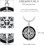 925 Sterling Silver Compass Necklace for Men 22+2 Inch 5