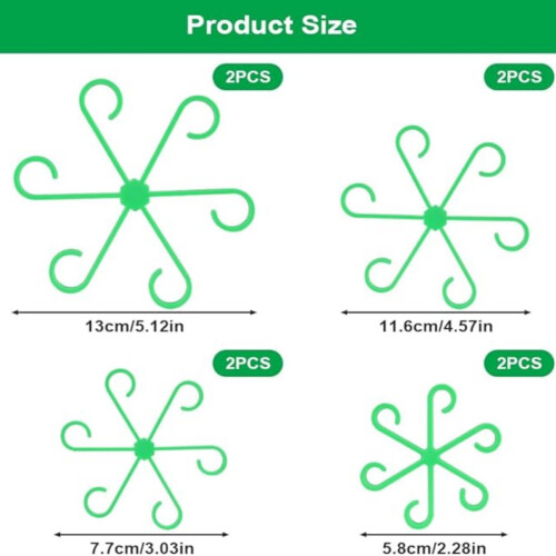 Στηρίγματα Στελεχών Φυτών, 8 Τεμάχια, 4 Μεγέθη, Κλιπ Αναρρίχησης για Στήριξ 1