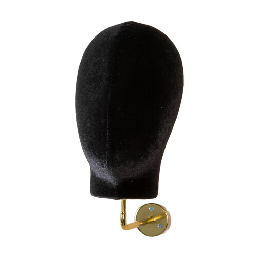 Mannequin Head Wall Mount Holder Black Velvet 1