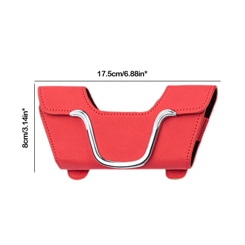 Magnetic Car Sunglasses Clip Holder Suede 1