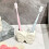 Ceramic Toothbrush Holder with Bow Design White 5