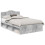 VidaXL vidaXL Bed Frame Concerte Grey 135 x 190 cm Solid Pine Wood 2