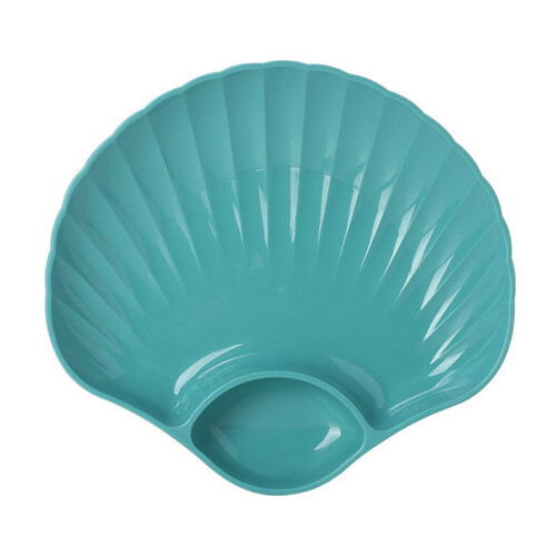 Chip and Dip Platter Shell-Shaped BPA-Free Plastic 1 Piece 1