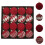 Flocked Christmas Ornaments Brown Plastic 16 Pack 4