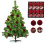 Flocked Christmas Ornaments Brown Plastic 16 Pack 3