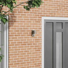 vidaXL Outdoor Wall Light Silver 6.5 x 10.5 x 16 cm