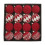 Flocked Christmas Ornaments Brown Plastic 16 Pack 6