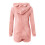 Women's Pink Hooded Onesie Polyester Size L 4