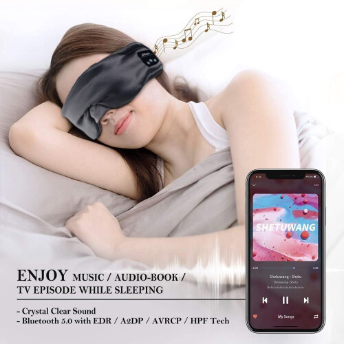 Bluetooth-Schlafmaske mit integrierten Lautsprechern Black 2