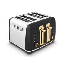 (Grey) Morphy Richards 24204 Accents Gold 4 Slice Toaster