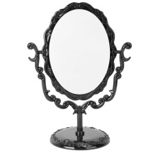 Gothic Vintage Makeup Mirror Black Rotating Desktop