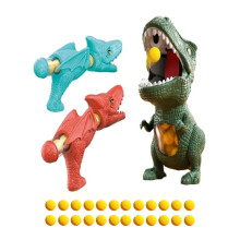 Dinosaur Family Interactive Shooting Toy Set with 24 Foam