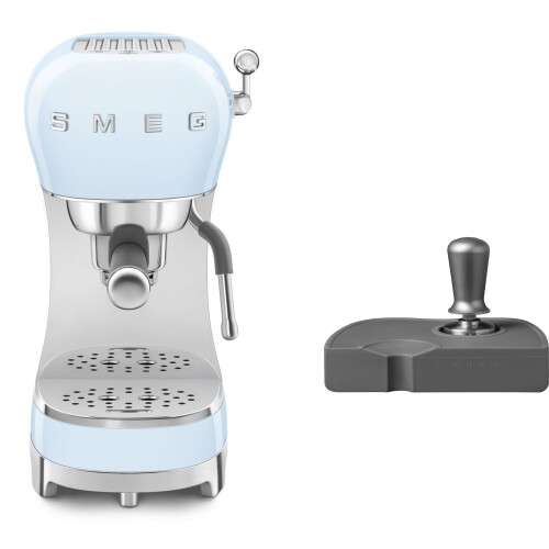 Smeg (Pale Blue) Smeg ECF02 Espresso Machine + ECTS01 Coffee Tamper Bundle