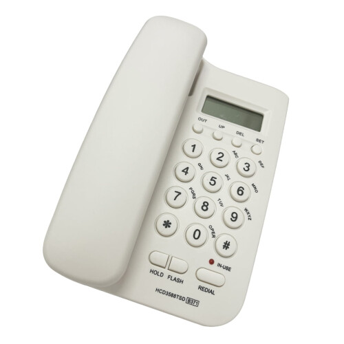 Wall-Mounted Telephone with LCD Caller ID for Home Office