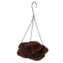 Outdoor Hanging Bird Feeder and Bath Bronze