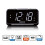 Rádio-relógio FM com visor LED, luz noturna e porta USB. 2