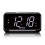 Rádio-relógio FM com visor LED, luz noturna e porta USB. 4