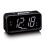 Rádio-relógio FM com visor LED, luz noturna e porta USB. 6