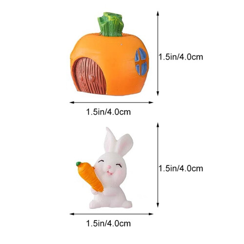 Small Bunny Figurine Cake Decoration 12 pcs 1