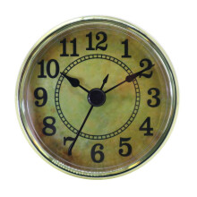 Round Clock Insert 2.76 Inch Gold Arabic