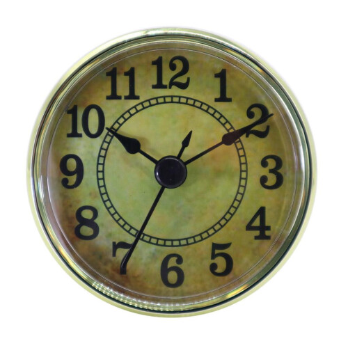 Round Clock Insert 2.76 Inch Gold Arabic