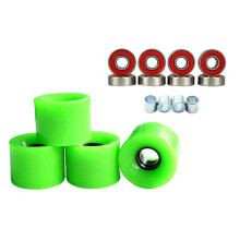 Quad Roller Skate Wheels 78A High Flexibility 4 Pcs Green