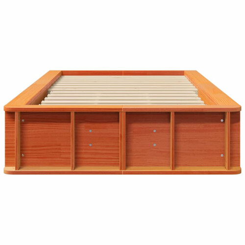 VidaXL vidaXL Bed Frame Wax Brown 90 x 190 cm Solid Pine Wood 1