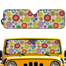 Hippie Flower Windshield Sun Shade 52.95x16.14in UV