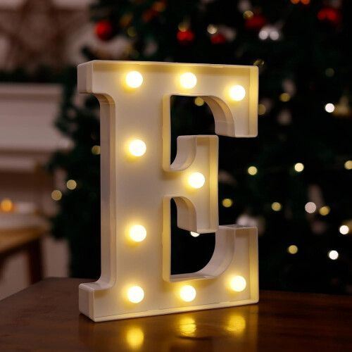 Christmas Lights 26 Letters Warm White 6.3 Inch