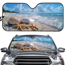 Foldable Car Sun Shade Beach Starfish Print 1 Pair