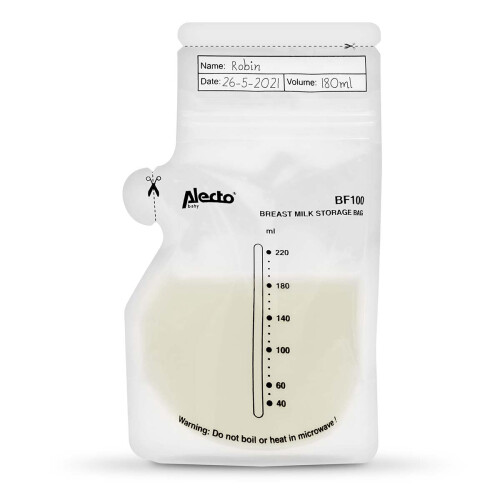 Muttermilchbeutel, 220 ml, 100er-Packung, auslaufsicher 2