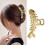 Gold Fish Bone Hair Clips Metal Claw Clips 2 Pack 1