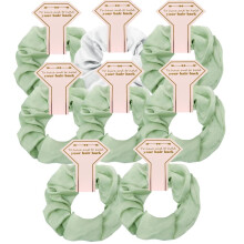 TETOU Satin Hair Ties for Bridesmaids 8pcs
