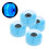Roller Skate Wheels Luminous 32x58mm 4 Pack Blue 82A 4