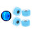Roller Skate Wheels Luminous 32x58mm 4 Pack Blue 82A 5