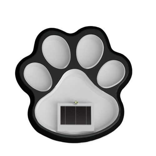 4PCS User Friendly Solar Operated LED Light Dog Paws-White 1