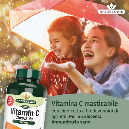 Natures Aid Natures Aid Vitamin C 500mg 100 Chewable Tablets 2