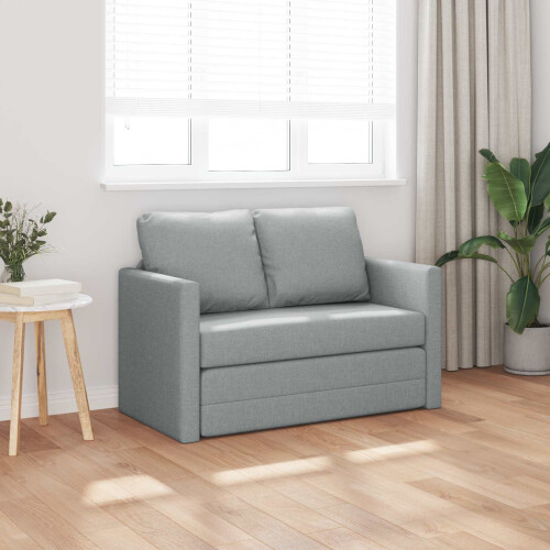VidaXL vidaXL Folding Sofa Bed Light Grey 112 x 60 x 55 cm Fabric 1
