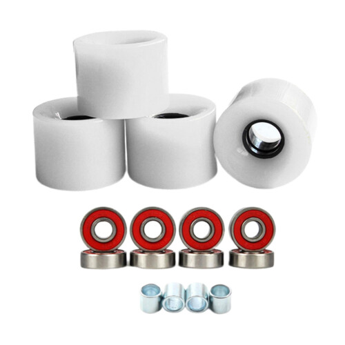 Quad Roller Skate Wheels 78A High Flexibility 4 pcs White 1